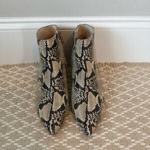 J. McLaughlin | Tessie Leather Snakeskin Booties Size 8